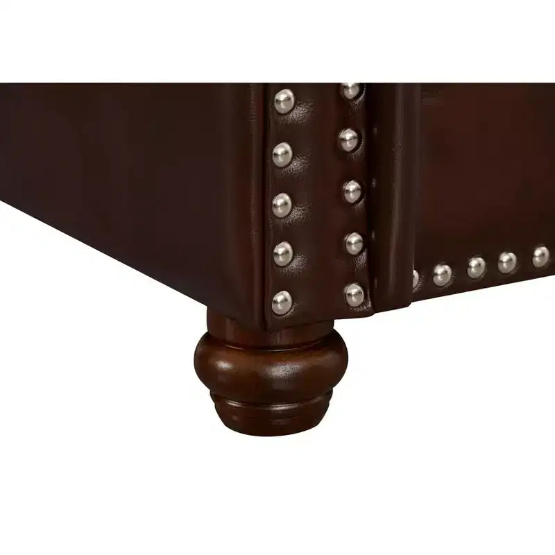TUYOHW 59.45 Inch Faux Leather Storage Loveseat Sofa,2-Seat Upholstered Sofa for Living Room,Small Space,Office,Apartment,Burgundy